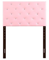 Flynama Twin Upholstered Headboard with Faux Jewel Tufting Adjustable Height 41 to 53 inch for Bedroom