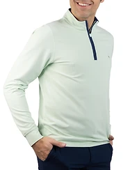 Tailorbyrd Men's Micro Grid Textured Performance Quarter Zip