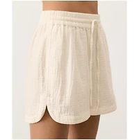 Pact Women's Organic Cotton Coastal Double Gauze Curved Hem Short