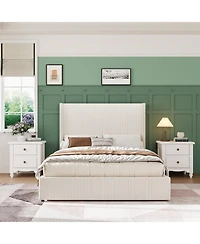 gaomon Upholstered Platform Bed Frame with Storage Drawers, Easy Assembly, Corduroy Wingback with Headboard and Footboard