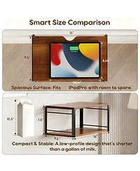 Yigii Floating Nightstand Wall Mounted Wood Shelf Bedroom Bathroom Kitchen Office Storage