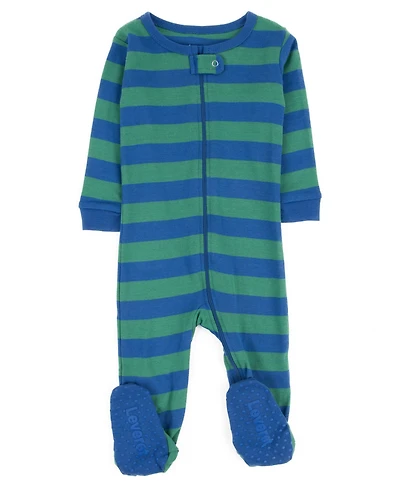 Leveret Baby Matching Family Footed Cotton Striped Pajamas 03M-24M