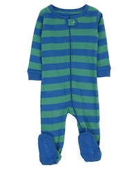 Leveret Baby Matching Family Footed Cotton Striped Pajamas 03M-24M