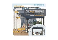 Aecojoy 10x10 Outdoor Hardtop Gazebo Adjustable Height (6.5-9.8Ft) Pergola for Patio