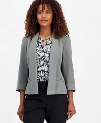 Kasper Women's Open-Front 3/4-Sleeve Jacket