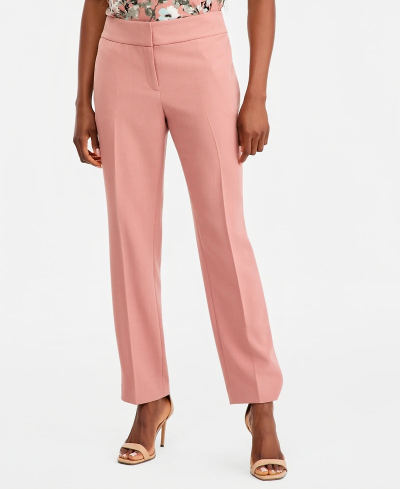 Kasper Women's Fly-Front Slim Pants