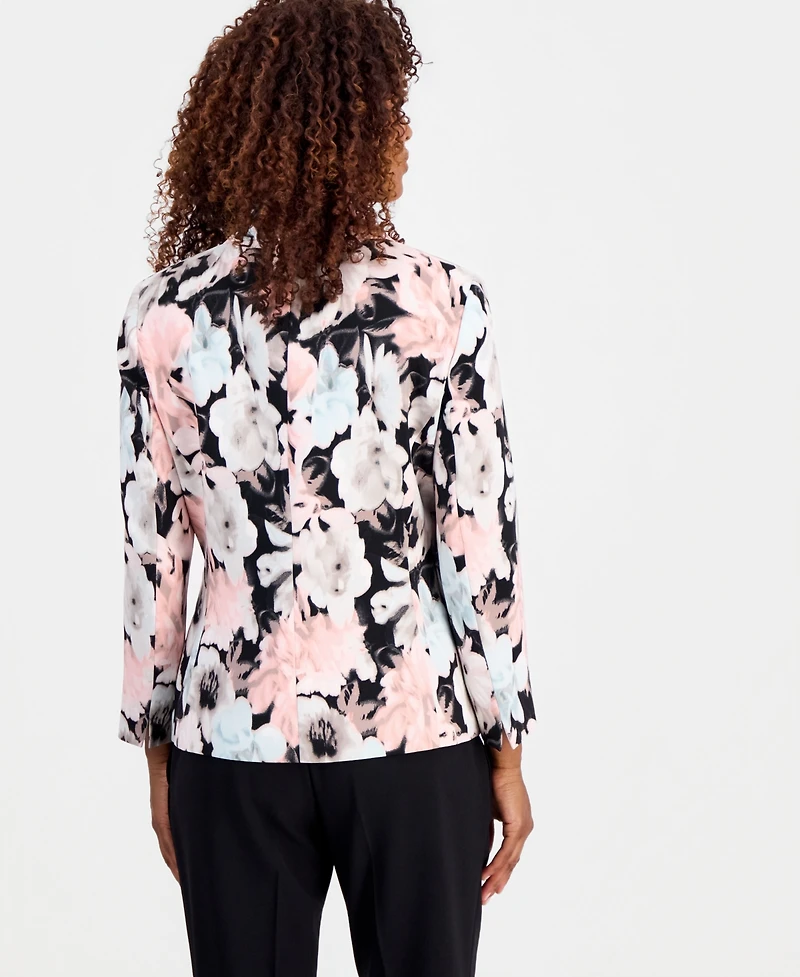Kasper Women's Printed Two-Button Blazer