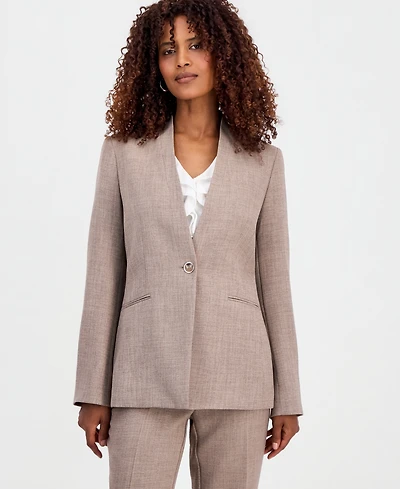 Kasper Women's Collarless One-Button Blazer, Regular & Petite