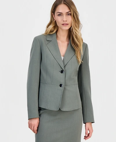 Kasper Petite Two-Button Seamed Blazer