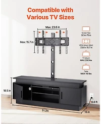 Gouun Tv Stand with Mount and Led Lights for TVs
