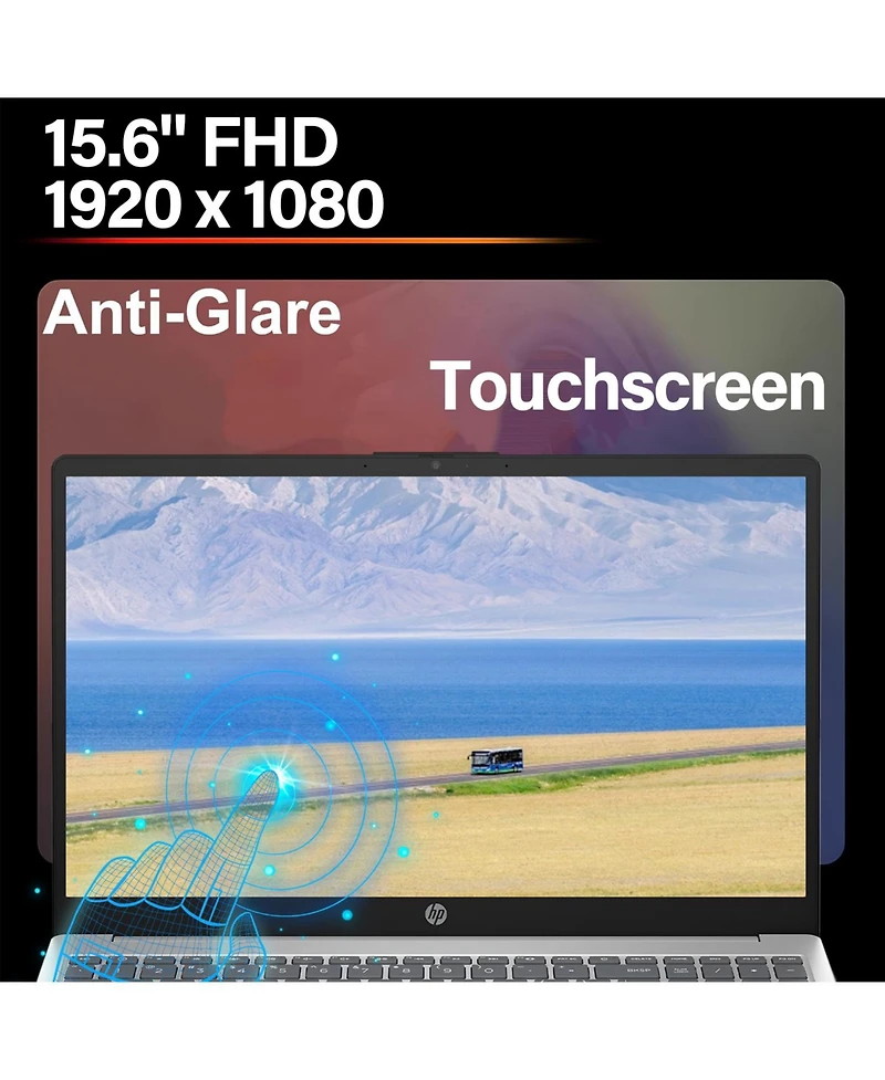 Hp Essential X 15.6" Traditional Laptop Amd Ryzen 5 8GB Ram Amd Radeon Graphics 512GB Ssd Storage Windows 11 Home 60Hz - Silver