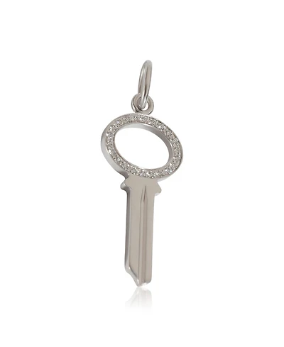 Pre-Owned Tiffany & Co Tiffany & Co. Modern Mini Key Pendant in 18k Gold 0.05 Ctw