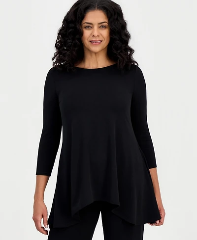 Jm Collection Women's 3/4-Sleeve Knit Top, Regular & Petites, Exclusively at Macy's