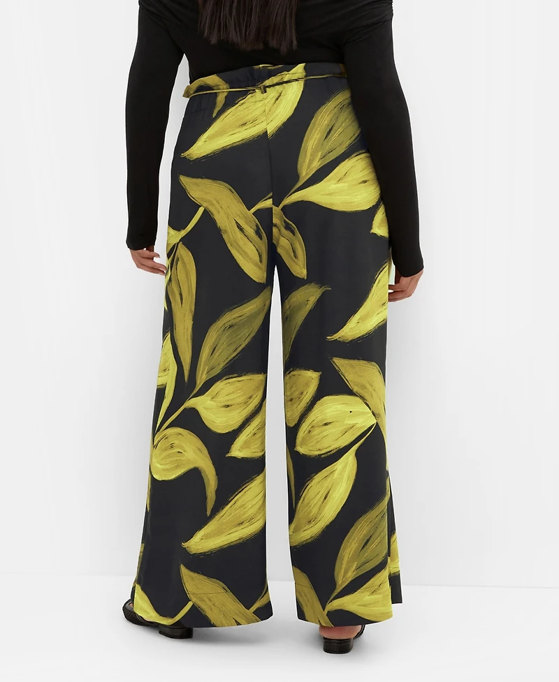 City Chic Women's Shania Aspect Print Wide Leg Pant