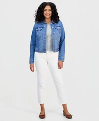 Style & Co Petite Classic Denim Trucker Jacket