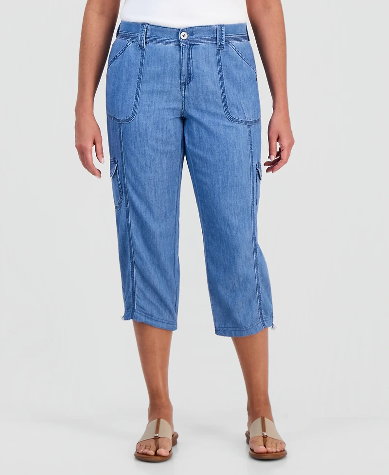 Style & Co Women's Mid-Rise Cargo Capri Pants, Exclusively at Macy's