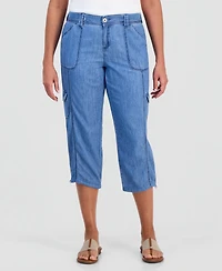 Style & Co Women's Mid-Rise Cargo Capri Pants, Exclusively at Macy's