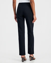 I.n.c. International Concepts Women's Tummy-Control Pull-On Straight-Leg Pants, Created for Macy's