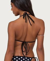 Edikted Women's Tora Polka Dot Triangle Bikini Top