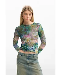 Desigual Women's Blouse with Floral Texture