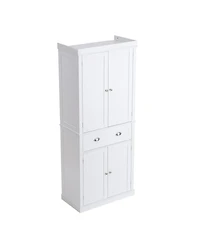 Gouun 72 in Tall Freestanding Kitchen Pantry Storage Cabinet with Adjustable Shelves