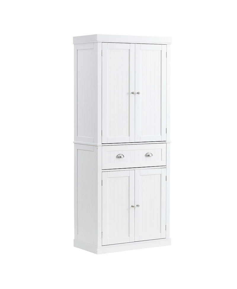 Gouun 72 in Tall Freestanding Kitchen Pantry Storage Cabinet with Adjustable Shelves