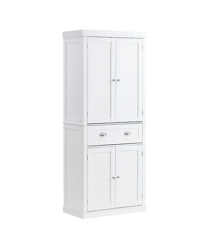 Gouun 72 in Tall Freestanding Kitchen Pantry Storage Cabinet with Adjustable Shelves