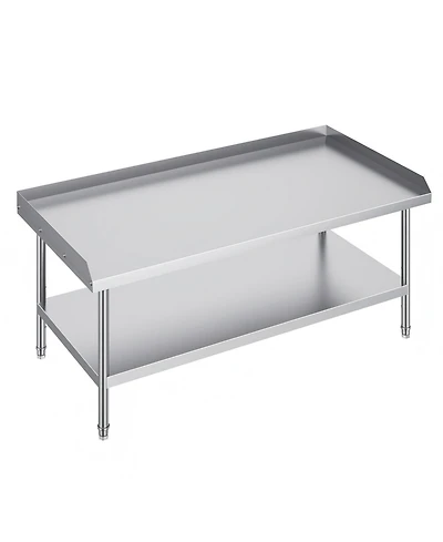 Gouun Stainless Steel Work Table 30 x x 26 in with 2 in Backsplash