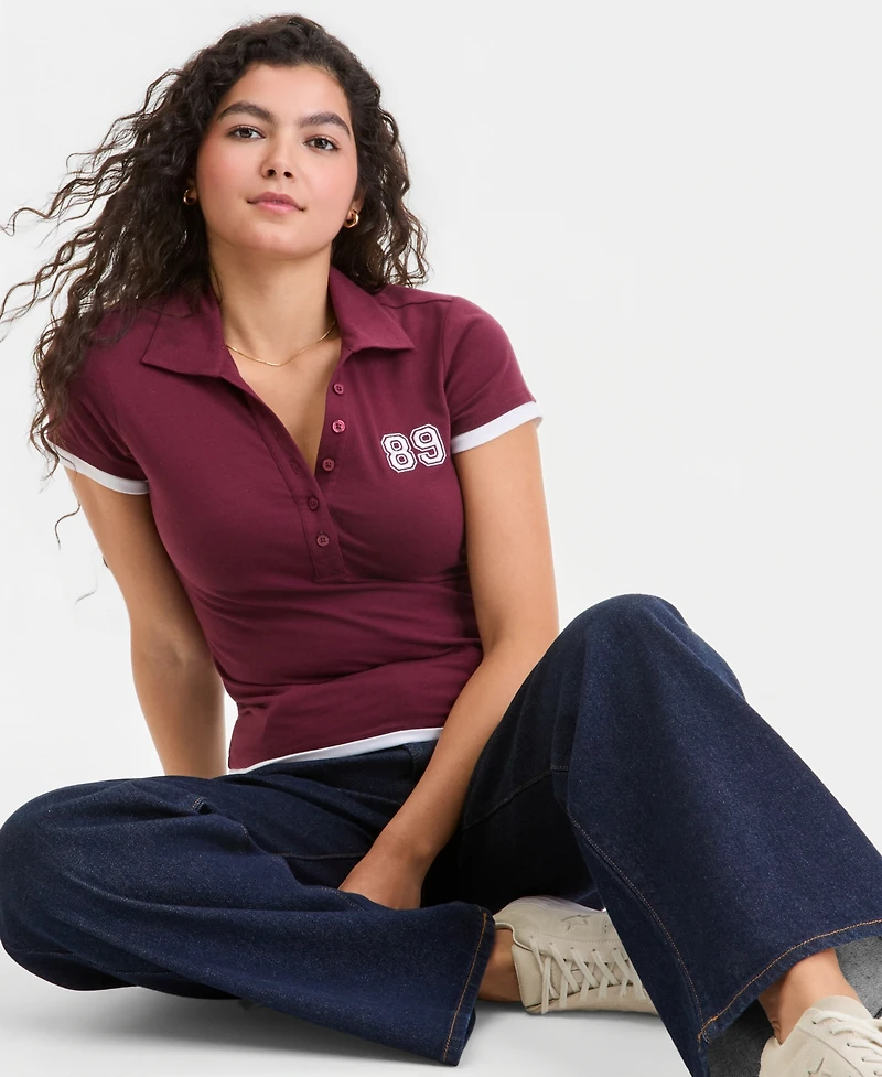 Ultra Flirt Juniors' Layered-Look Polo Shirt