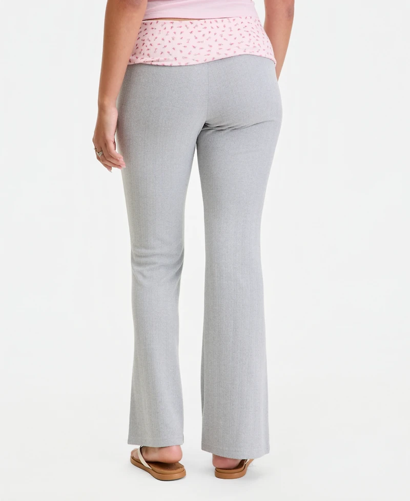 Hippie Rose Juniors' Foldover Flare-Leg Lounge Pants