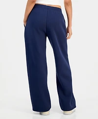 The Happy Camp3r Juniors' Puff-Print Wide-Leg Sweatpants