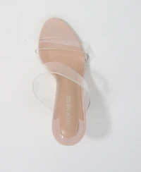 Berness Women's Calia Clear Strap Heeled Slides