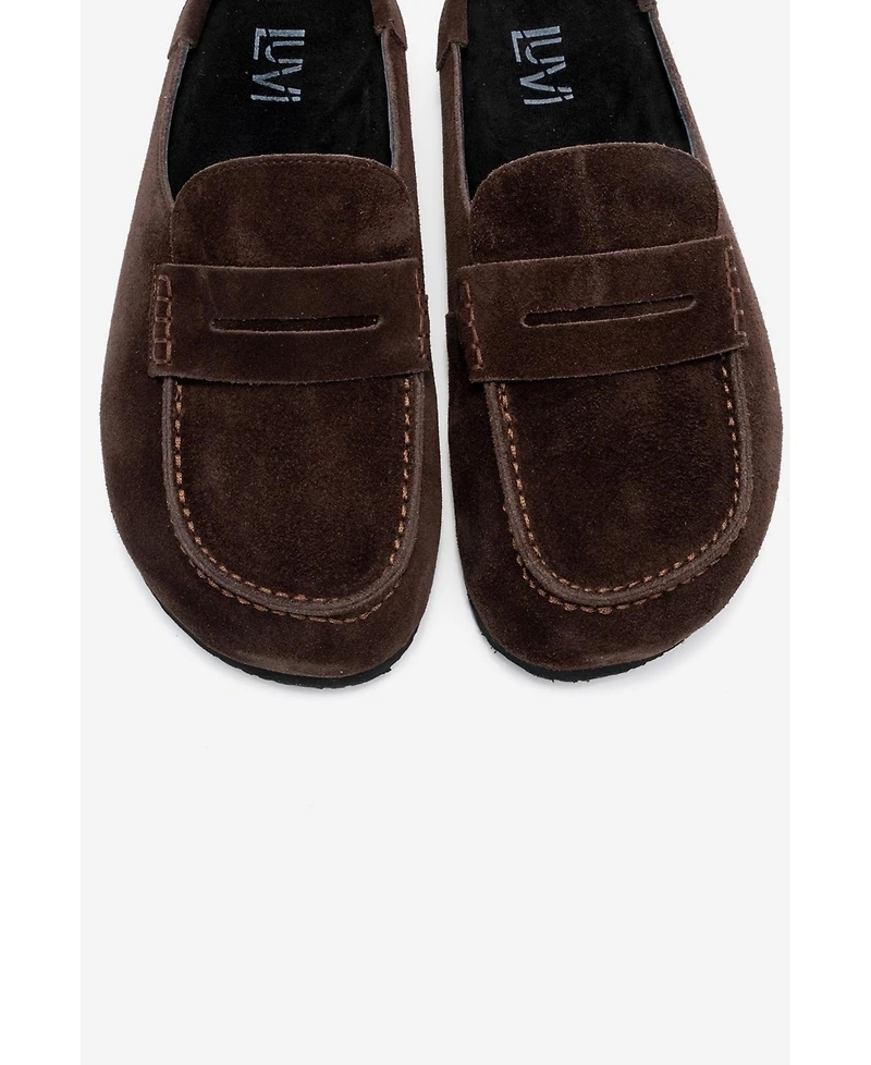 Forever & Always Shoes Women Priva Leather Slip-On Slipper