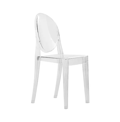 LeisureMod Marion Transparent Acrylic Modern Chair
