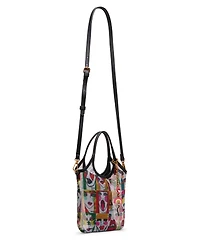 Betsey Johnson Artwork Faces Mini Satchel Handbag