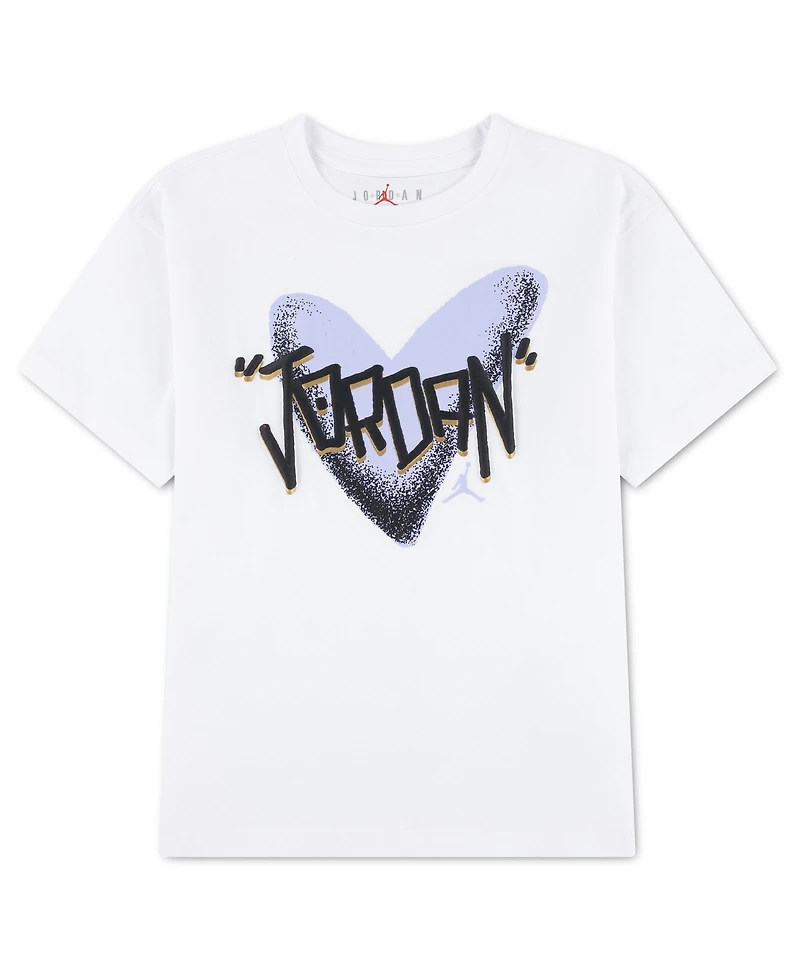 Jordan Girls' 7-16 Heart Sketch T-Shirt