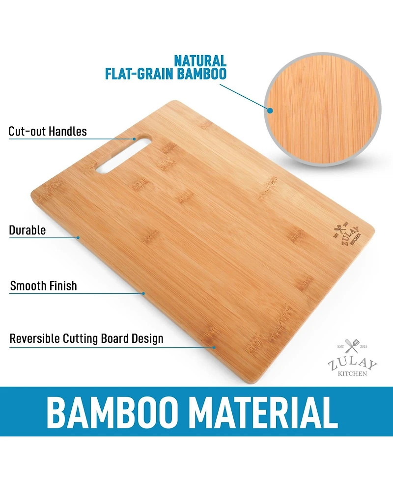 Bamboo Wooden Cutting Boards - Premium 3-Piece Set
