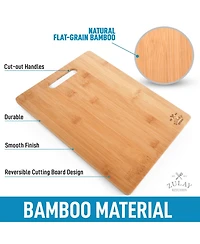 Bamboo Wooden Cutting Boards - Premium 3-Piece Set