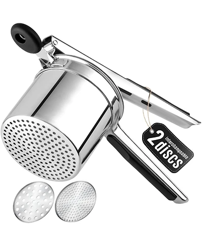 Heavy Duty Professional Stainless Steel Potato Masher and Ricer Kitchen Tool, Press Mash