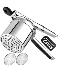 Heavy Duty Professional Stainless Steel Potato Masher and Ricer Kitchen Tool, Press Mash