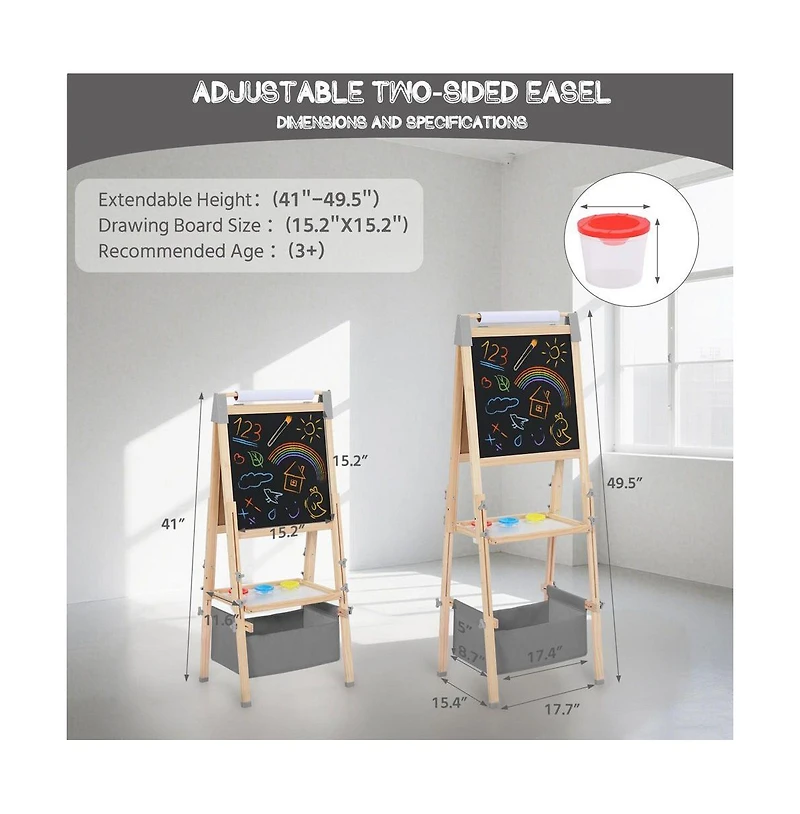 Kinder King 3 1 Kids Art Easel Set