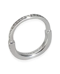 Pre-Owned Tiffany & Co White Gold Diamond Lock Ring