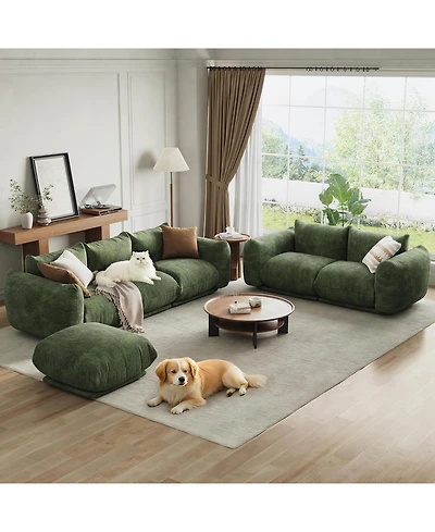 gaomon Modular Sofa Set, Chenille Cloud Couch with Deep Seat for Living Room