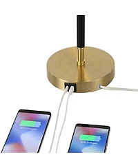 360 Lighting Pierre 23"H Metal Dome Pull Chain Usb Table Lamp Set of 2