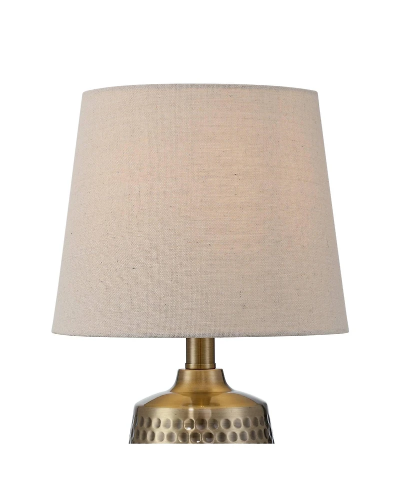 360 Lighting Argus 16 1/4" High Small Modern Accent Table Lamp Gold Textured Brass Finish Metal Single Living Room Bedroom