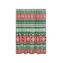 Greenland Home Fashions Fair Isle with Reinforced Buttonholes Shower Curtain