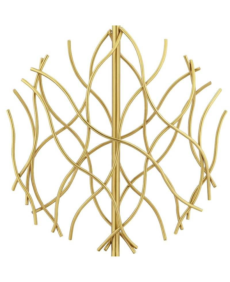 Possini Euro Design Johan Modern Table Lamp 30 1/2" Tall Sculptural Gold Open Grid Metal Drum Shade Bedroom Living Room Bedside Nightstand