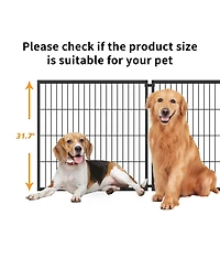 Aostirmotor 63.7" Large Dog Cage Kennel for Medium Dogs Puppy Playpen with Top, Indoor Pet Enclosure