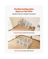 Aostirmotor 76" Dog Whelping Box with Transparent Window Playpen for Large Dogs