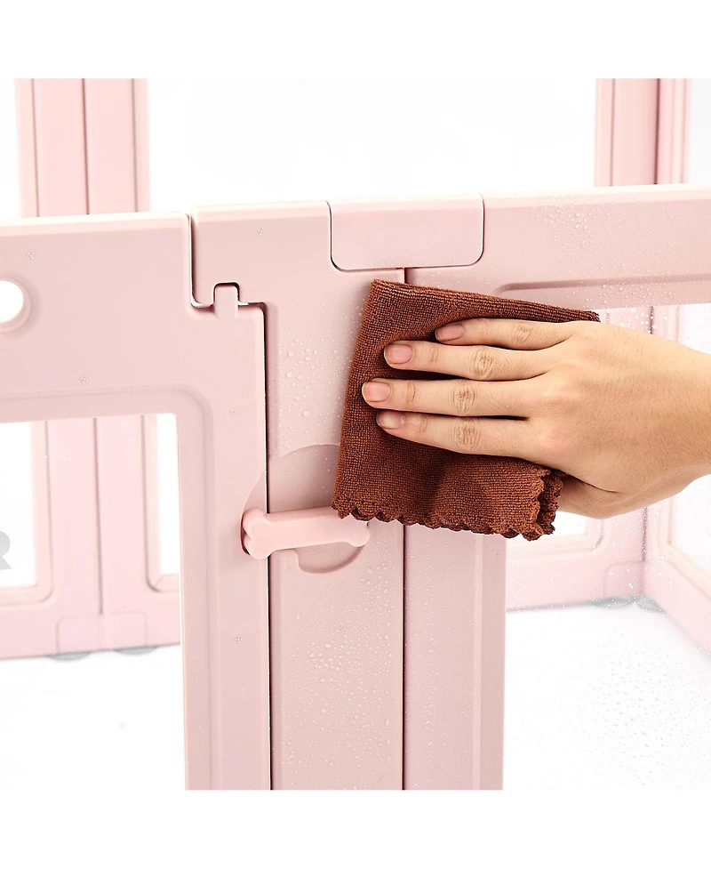 Aostirmotor 60" Dog Whelping Box with Transparent Window Playpen for X-Large Dogs